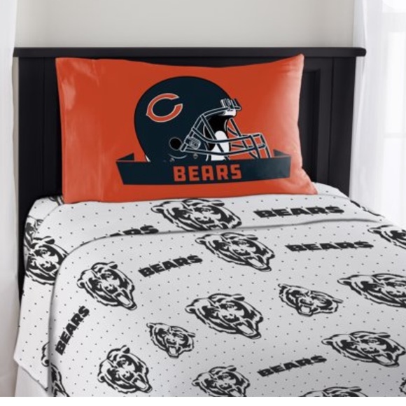 Nfl Bedding Nfl 3 Pcs Twin Sheet Set Bears Microfiber Orange Poshmark